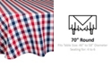 Design Imports Check Tablecloth 70" Round